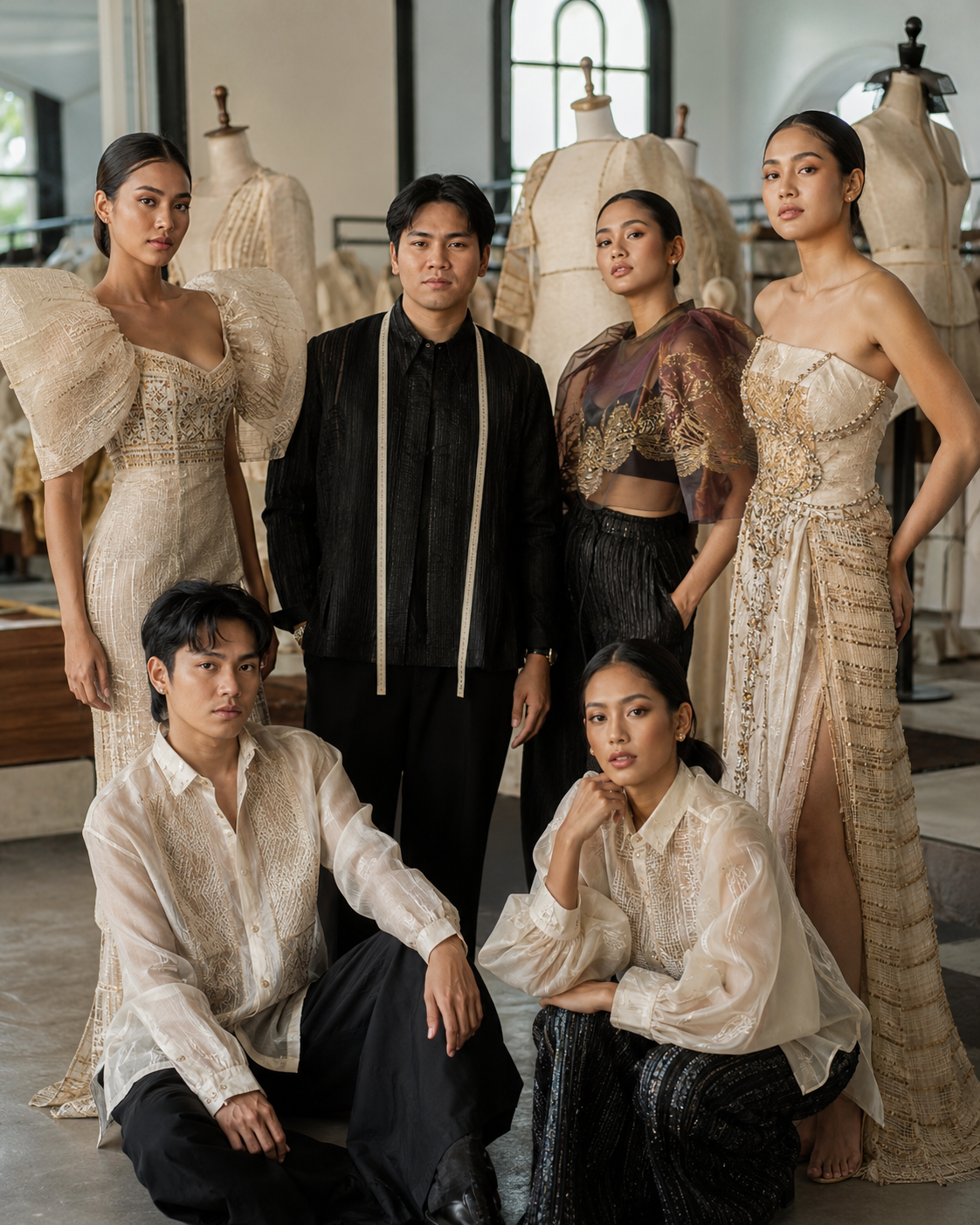 Fashion atelier with young designers